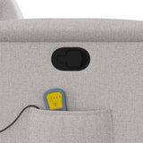 Fauteuil de massage inclinable gris nuage tissu