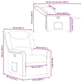 Fauteuil inclinable Gris clair Tissu