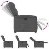Fauteuil inclinable Gris foncé Tissu