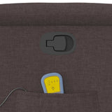 Fauteuil de massage inclinable Marron foncé Tissu