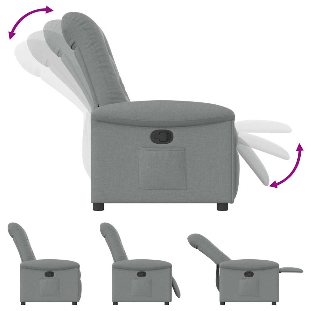 Fauteuil inclinable Gris clair Tissu