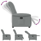 Fauteuil inclinable Gris clair Tissu