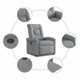 Fauteuil inclinable Gris clair Tissu