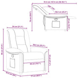 Fauteuil inclinable Gris clair Tissu