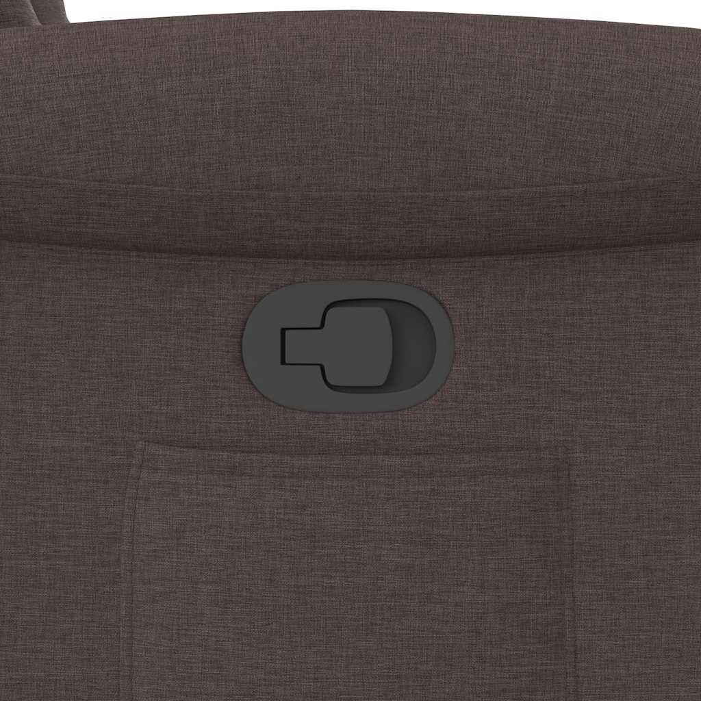 Fauteuil inclinable Marron foncé Tissu