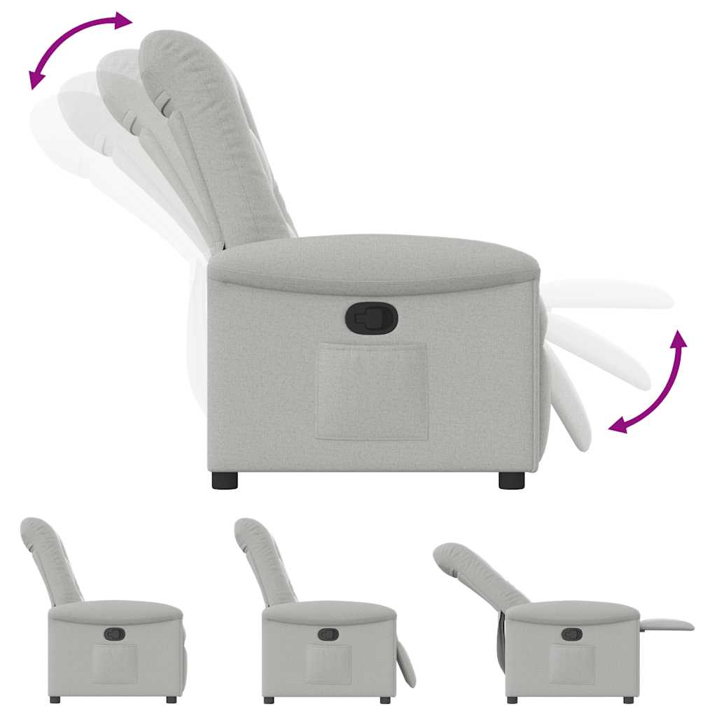 Fauteuil inclinable gris nuage tissu