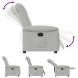 Fauteuil inclinable gris nuage tissu