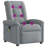 Fauteuil de massage inclinable Gris clair Tissu