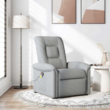 Fauteuil de massage inclinable Gris clair Tissu