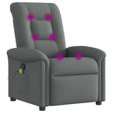 Fauteuil inclinable de massage en tissu gris foncé