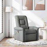 Fauteuil inclinable de massage en tissu gris foncé