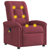 Fauteuil de massage inclinable Rouge bordeaux Tissu
