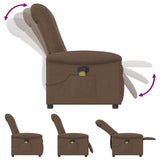 Fauteuil de massage inclinable Marron Tissu