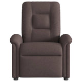 Fauteuil de massage inclinable Marron foncé Tissu