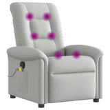 Fauteuil de massage inclinable gris nuage tissu