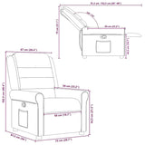 Fauteuil inclinable Gris foncé Tissu
