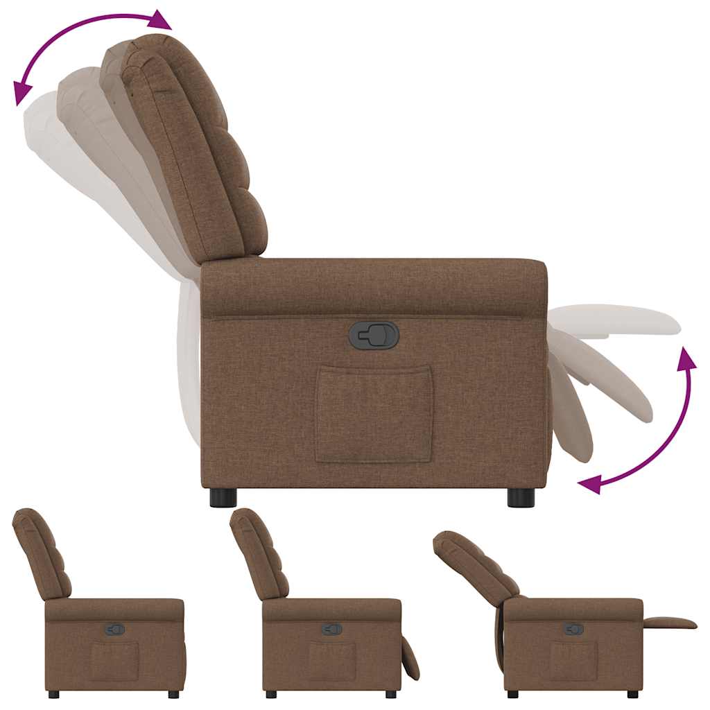 Fauteuil inclinable Marron Tissu