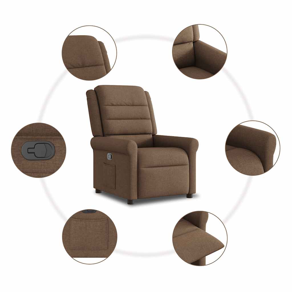 Fauteuil inclinable Marron Tissu