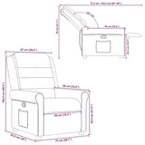 Fauteuil inclinable Marron Tissu