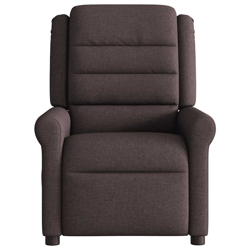 Fauteuil inclinable Marron foncé Tissu