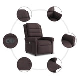 Fauteuil inclinable Marron foncé Tissu