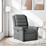 Fauteuil inclinable de massage en tissu gris foncé