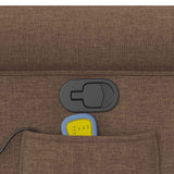 Fauteuil de massage inclinable Marron Tissu