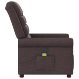 Fauteuil de massage inclinable Marron foncé Tissu
