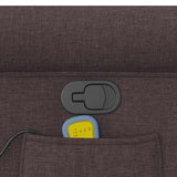 Fauteuil de massage inclinable Marron foncé Tissu