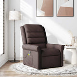 Fauteuil de massage inclinable Marron foncé Tissu