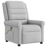 Fauteuil de massage inclinable gris nuage tissu