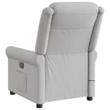 Fauteuil de massage inclinable gris nuage tissu