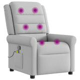 Fauteuil de massage inclinable gris nuage tissu