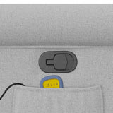 Fauteuil de massage inclinable gris nuage tissu