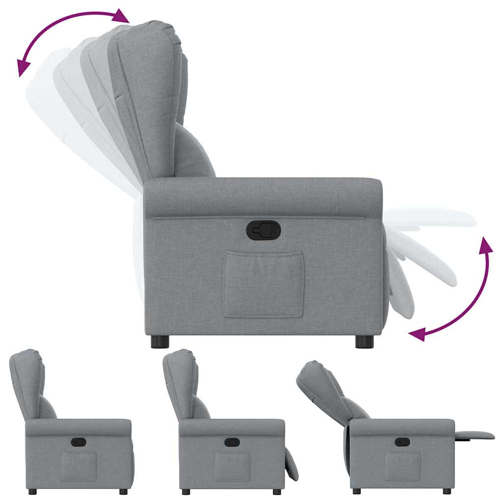 Fauteuil inclinable Gris clair Tissu
