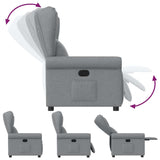 Fauteuil inclinable Gris clair Tissu