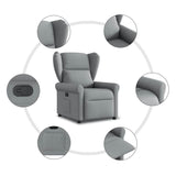 Fauteuil inclinable Gris clair Tissu
