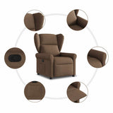 Fauteuil inclinable Marron Tissu