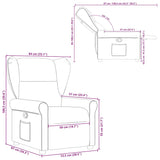 Fauteuil inclinable Marron foncé Tissu