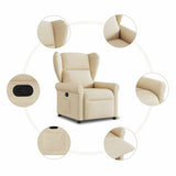 Fauteuil inclinable Crème Tissu