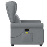 Fauteuil de massage inclinable Gris clair Tissu