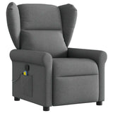 Fauteuil inclinable de massage en tissu gris foncé