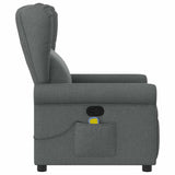 Fauteuil inclinable de massage en tissu gris foncé