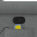 Fauteuil inclinable de massage en tissu gris foncé