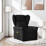 Fauteuil de massage inclinable Noir Tissu