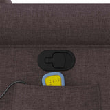 Fauteuil de massage inclinable Marron foncé Tissu