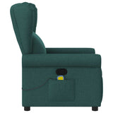Fauteuil de massage inclinable Vert foncé Tissu