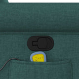 Fauteuil de massage inclinable Vert foncé Tissu