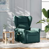 Fauteuil de massage inclinable Vert foncé Tissu
