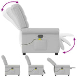 Fauteuil de massage inclinable gris nuage tissu